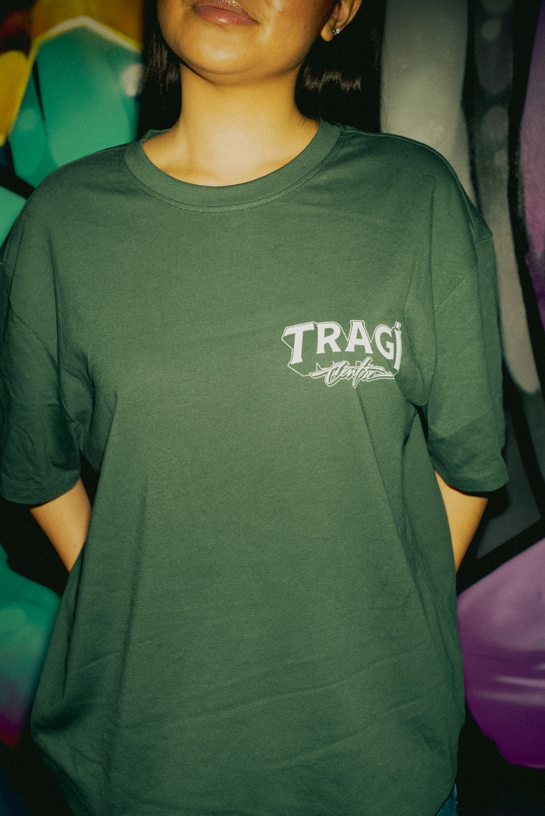 Tragí x JEBA T-Shirt: Colonial Pine Green